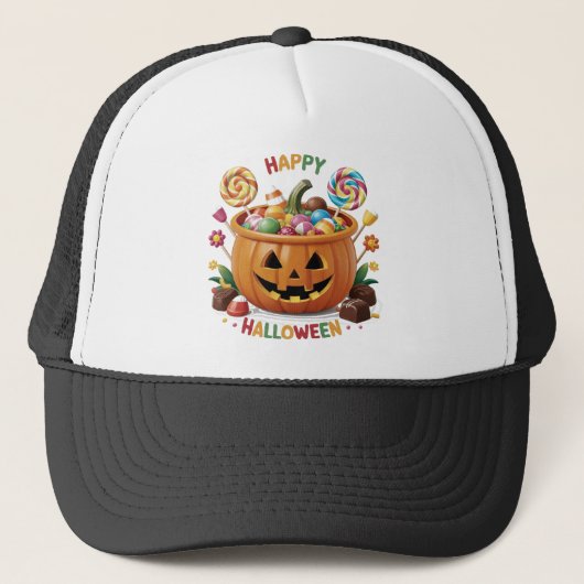 Halloween Pumpkin Trucker Pet (Voorkant)