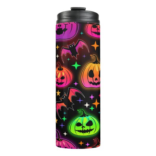 Halloween Pumpkin Tumbler Wrap Design Thermosbeker (Voorkant)