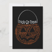 Halloween Pumpkin Typography Oranje Black Bedankkaart (Voorkant)