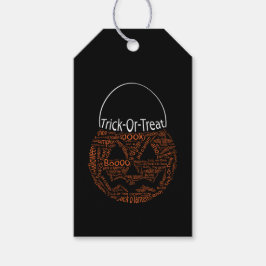 Halloween Pumpkin Typography Oranje Black Cadeaulabel
