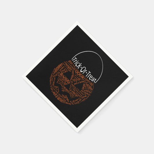 Halloween Pumpkin Typography Spooky Oranje Servet (Hoek)