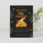 Halloween Pumpkin Uitnodiging (Staand voorkant)