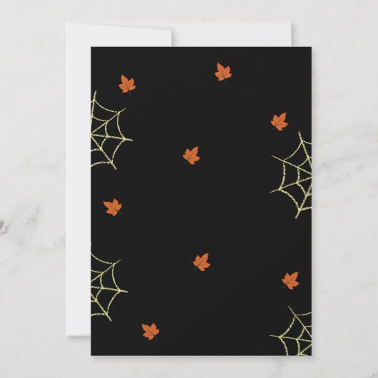 Halloween Pumpkin Uitnodiging (Achterkant)