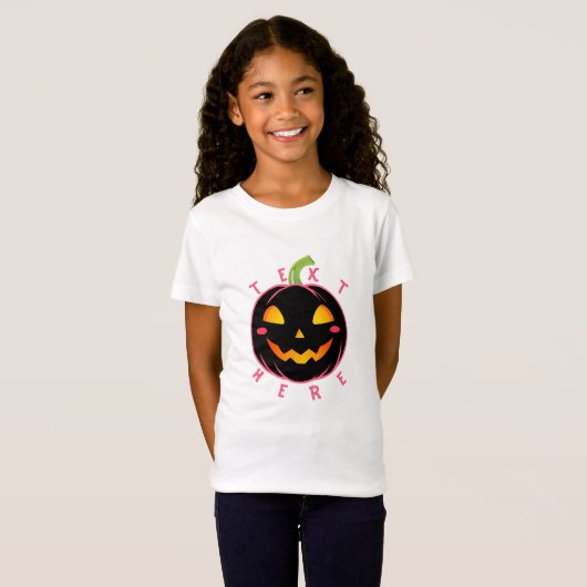 Halloween Pumpkin Vibes design T-Shirt (Voorkant volledig)
