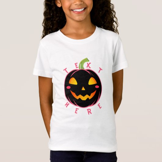 Halloween Pumpkin Vibes design T-Shirt (Voorkant)
