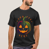 Halloween Pumpkin Vibes design T-Shirt (Voorkant)
