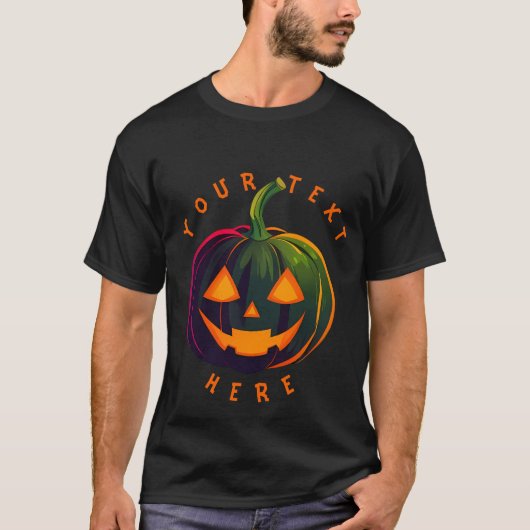Halloween Pumpkin Vibes design T-Shirt (Voorkant)