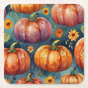 Halloween Pumpkin Vibes designer Kartonnen Onderzetters