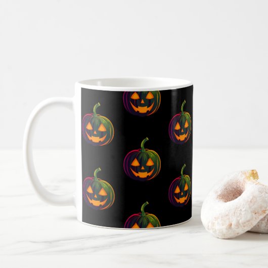 Halloween Pumpkin Vibes Koffiemok (Met donut)