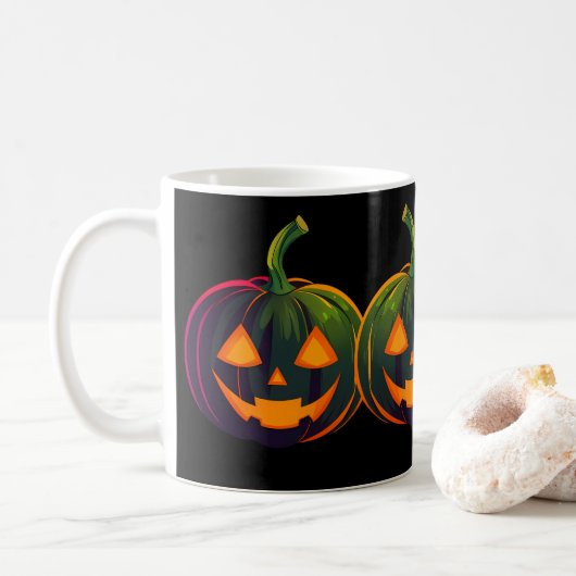 Halloween Pumpkin Vibes Koffiemok (Met donut)