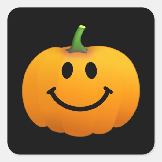 Halloween Pumpkin Vierkante Sticker (Voorkant)
