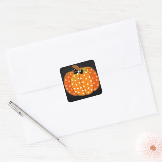 Halloween Pumpkin Vierkante Sticker (Envelop)