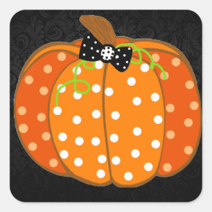 Halloween Pumpkin Vierkante Sticker