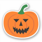 Halloween Pumpkin Vinyl Sticker (Voorkant)