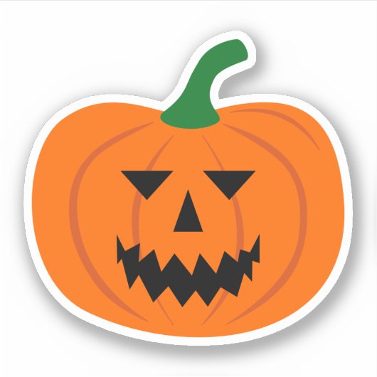 Halloween Pumpkin Vinyl Sticker (Voorkant)