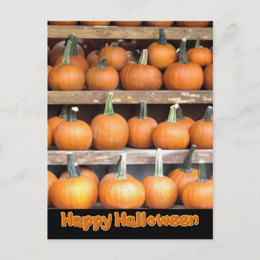 Halloween Pumpkin Wall Briefkaart (Voorkant)