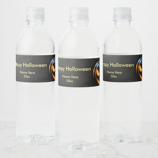 Halloween Pumpkin Waterfles Etiket (Flessen)