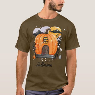 Halloween Pumpkin Waterverf Haunted Pumpkin T-shirt