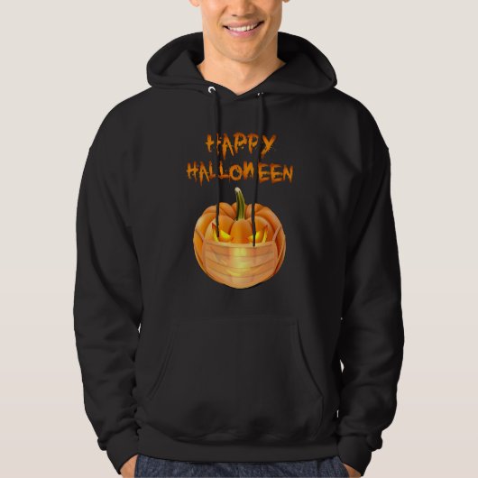 Halloween Pumpkin Wearing Face Mask Funny Jack O L Hoodie (Voorkant)