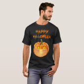 Halloween Pumpkin Wearing Face Mask Funny Jack O L T-shirt (Voorkant volledig)