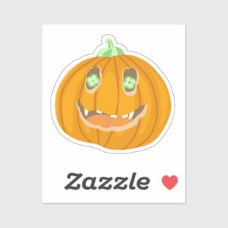 Halloween Pumpkin whimsical and spooky  Sticker