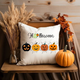 halloween pumpkin, white, Halloween gift Kussen