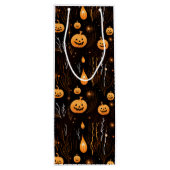 Halloween Pumpkin Wijn Cadeautas (Achterkant)