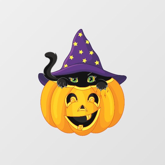 Halloween Pumpkin Window Cling Raamsticker (Vel)
