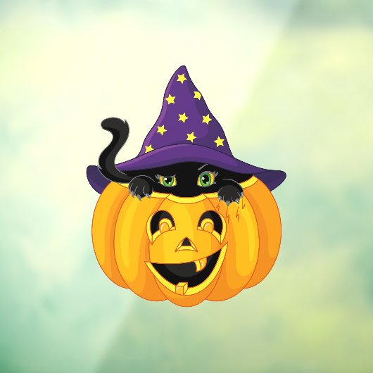 Halloween Pumpkin Window Cling Raamsticker (Vel 3)