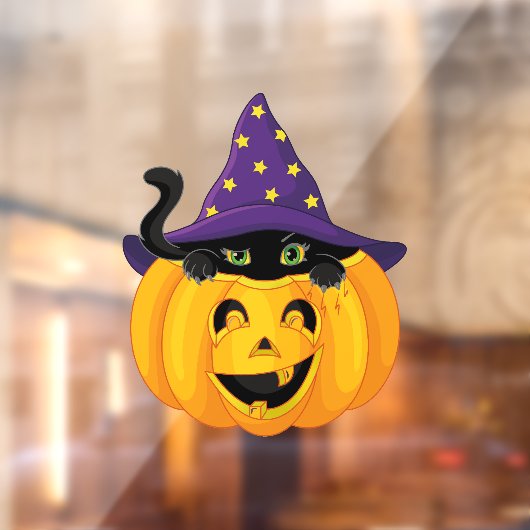 Halloween Pumpkin Window Cling Raamsticker (Vel 2)