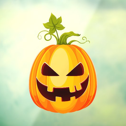 Halloween Pumpkin Window Cling Raamsticker (Vel 3)