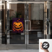 Halloween Pumpkin Window Cling Raamsticker (Kantoordeur)