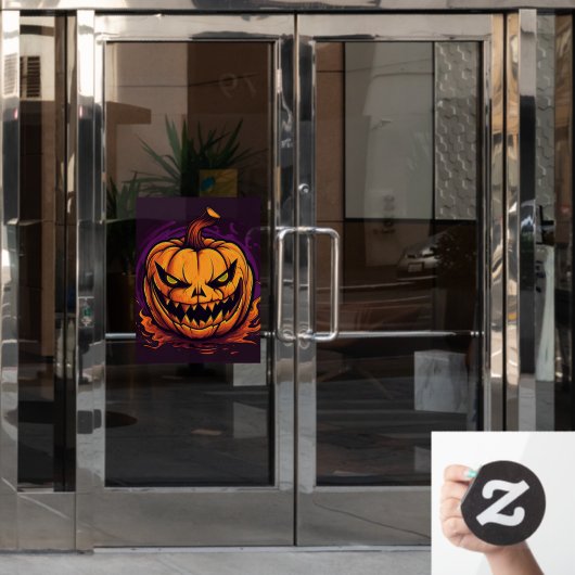 Halloween Pumpkin Window Cling Raamsticker (Kantoordeur)