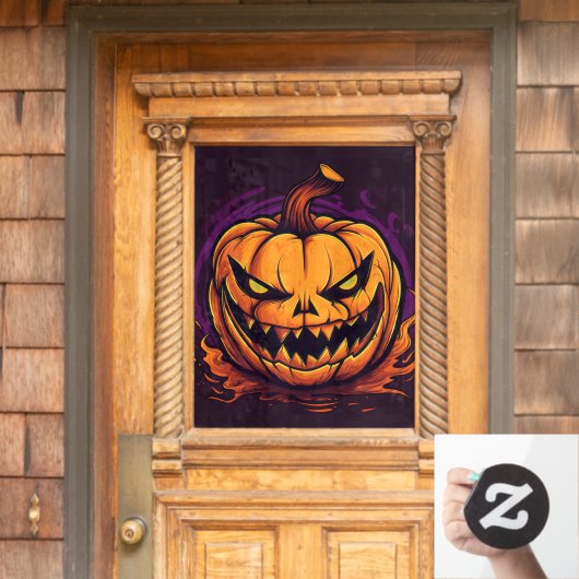 Halloween Pumpkin Window Cling Raamsticker (Huis Deur)
