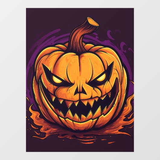Halloween Pumpkin Window Cling Raamsticker (Vel)