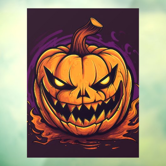 Halloween Pumpkin Window Cling Raamsticker (Vel 3)