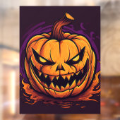 Halloween Pumpkin Window Cling Raamsticker (Vel 2)