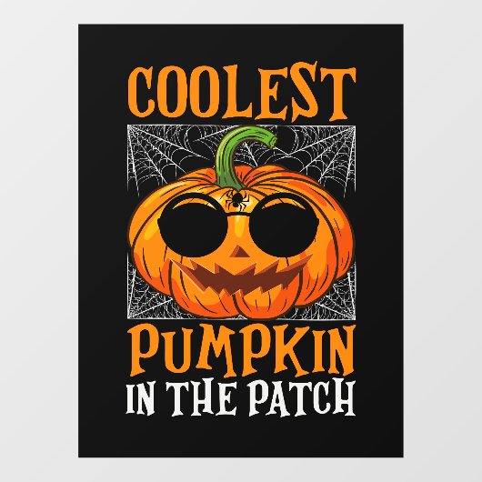 Halloween Pumpkin Window Cling Raamsticker (Vel)