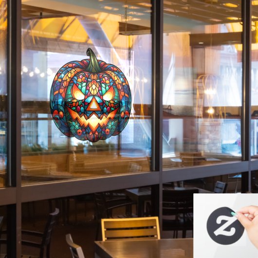 Halloween Pumpkin Window Cling Raamsticker (Restaurant Raam)