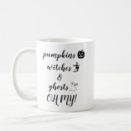 Halloween Pumpkin Witch Ghost Quote Koffiemok