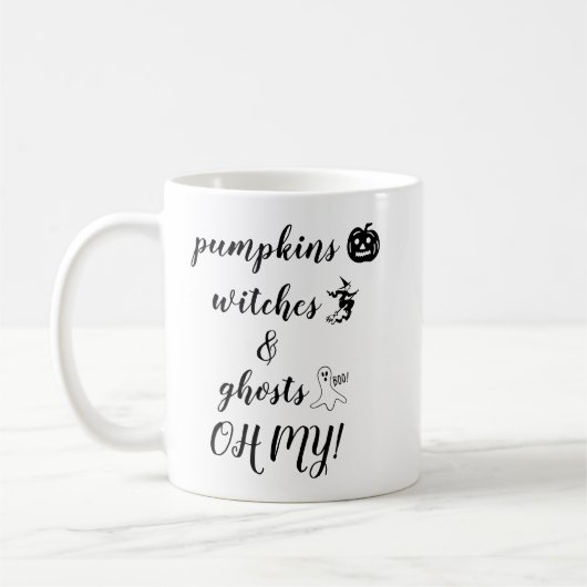 Halloween Pumpkin Witch Ghost Quote Koffiemok (Links)