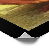 Halloween Pumpkin Witch in Red bovenop een pompoen Poster (Hoek)