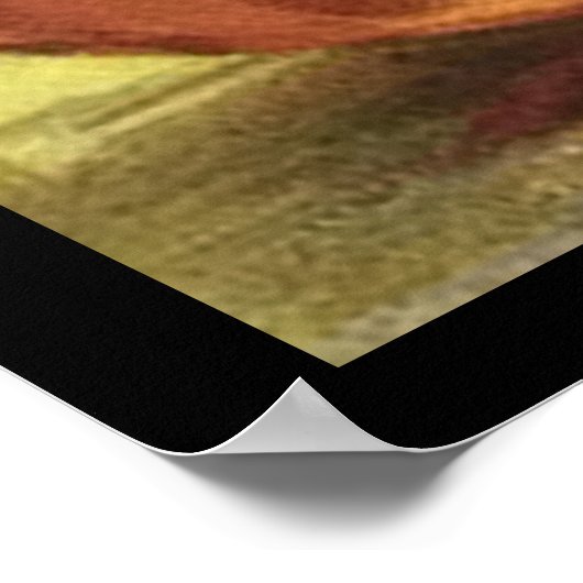 Halloween Pumpkin Witch in Red bovenop een pompoen Poster (Hoek)