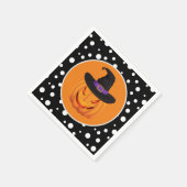 Halloween Pumpkin Witch Paper Napkins Servet (Hoek)