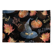 Halloween Pumpkin Witch Pet Pattern Kussensloop (Achterkant)