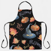 Halloween Pumpkin Witch Pet Pattern Schort (Voorkant)