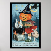 Halloween Pumpkin Witch Poster (Voorkant)