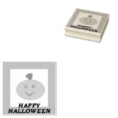 Halloween Pumpkin Wood Art Stamp Rubberstempel (Gestempeld)