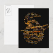 Halloween Pumpkin Word Cloud Briefkaart (Voorkant / Achterkant)