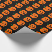 Halloween Pumpkin Wrapping Paper Cadeaupapier (Hoek)